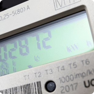 Close up of a half-hourly meter after a half-hourly meter installation.